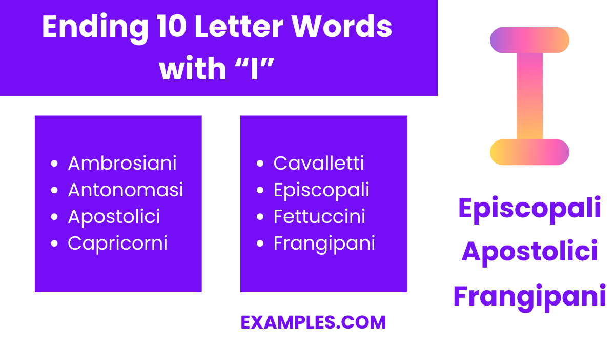 ending 10 letters words with i