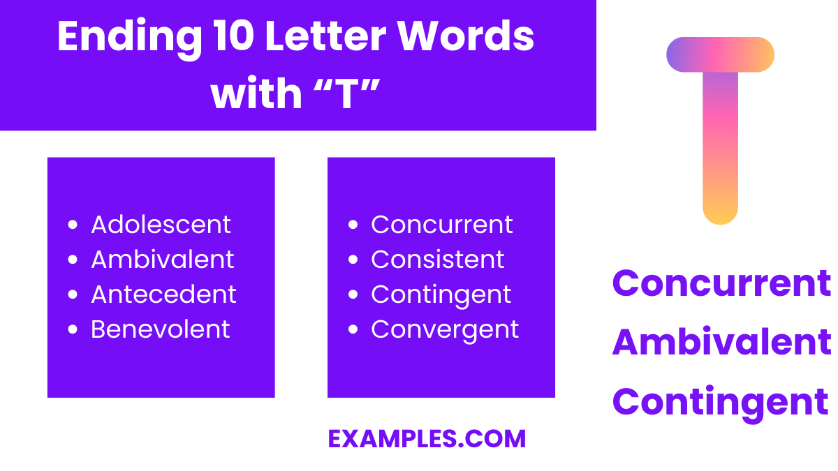 ending 10 letters words with t