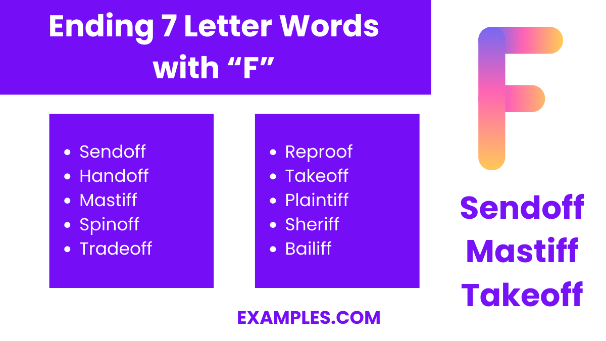 ending 7 letters words with f