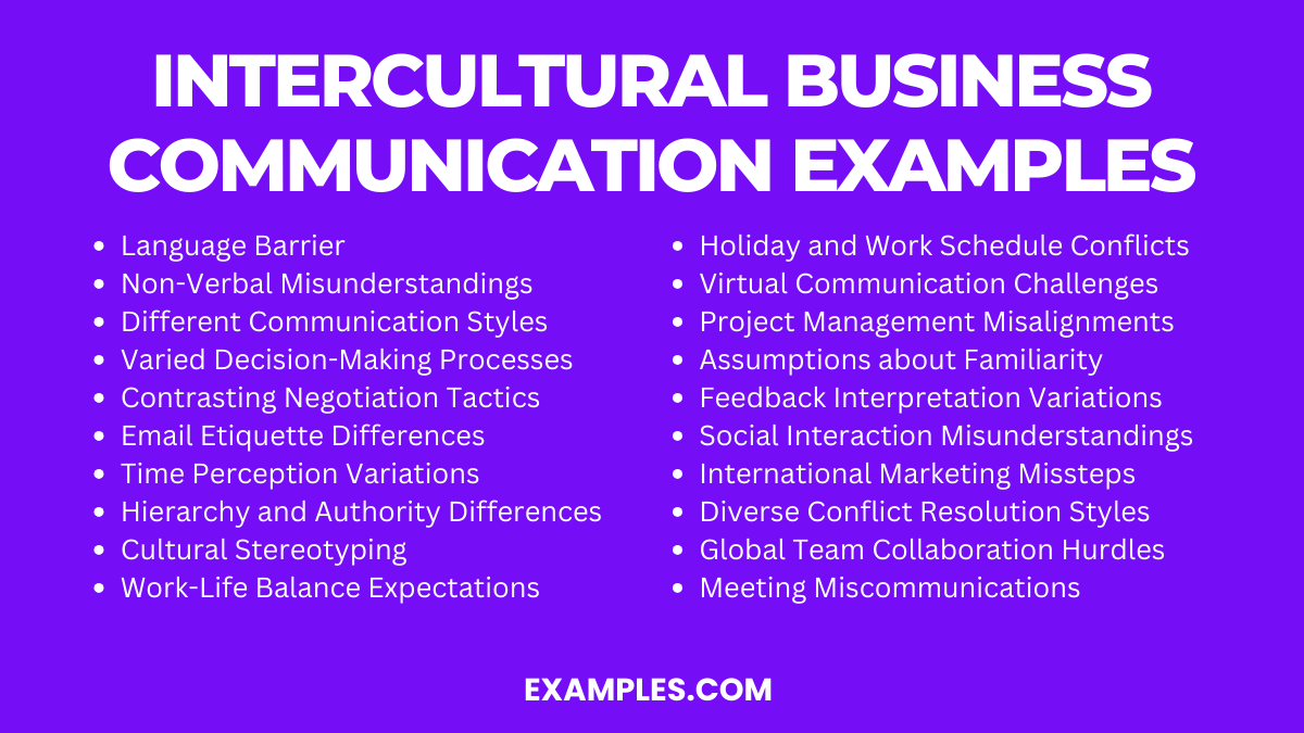 intercultural business communication examples