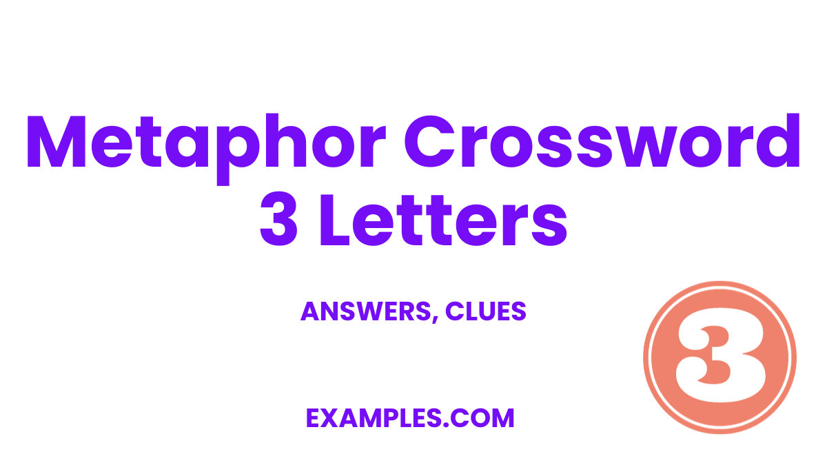 Metaphor Crossword 3 Letters FEATURED IMAGE