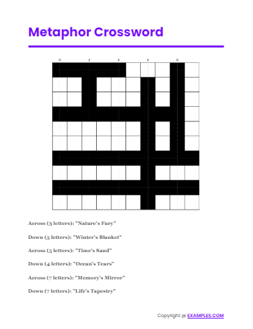 metaphor crossword images