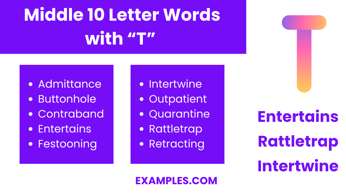 middle 10 letters words with t