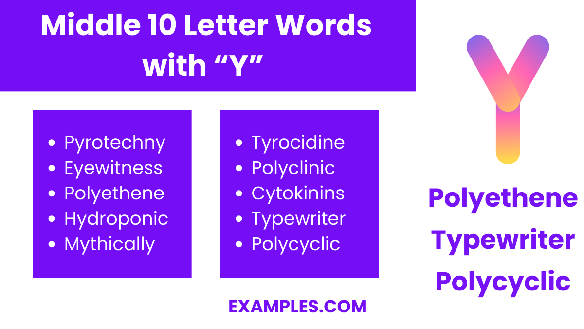 middle 10 letters words with y