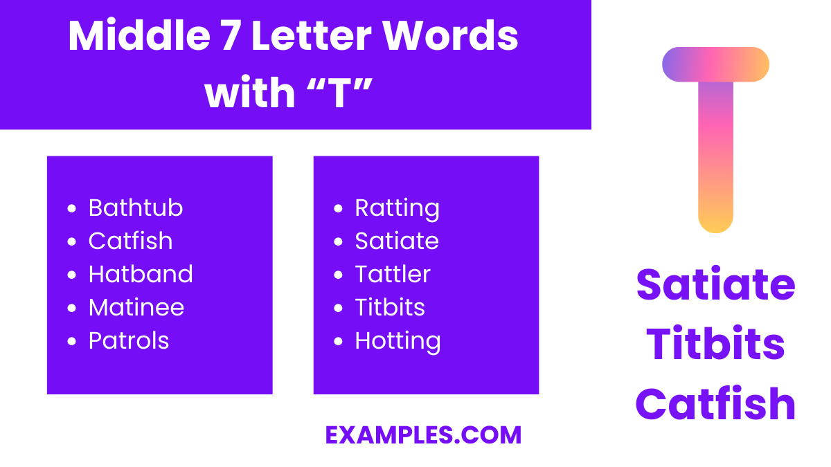 middle 7 letter words with t