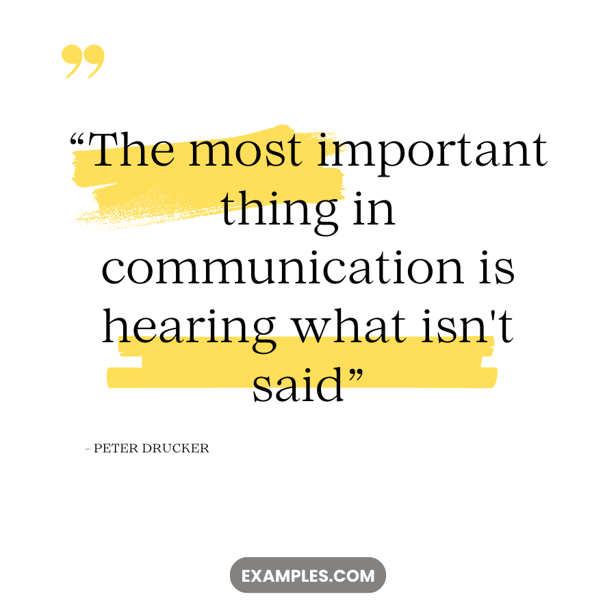 most important thing in communication by peter drucker