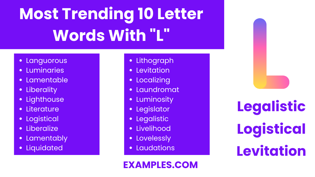 most trending 10 letter words with l