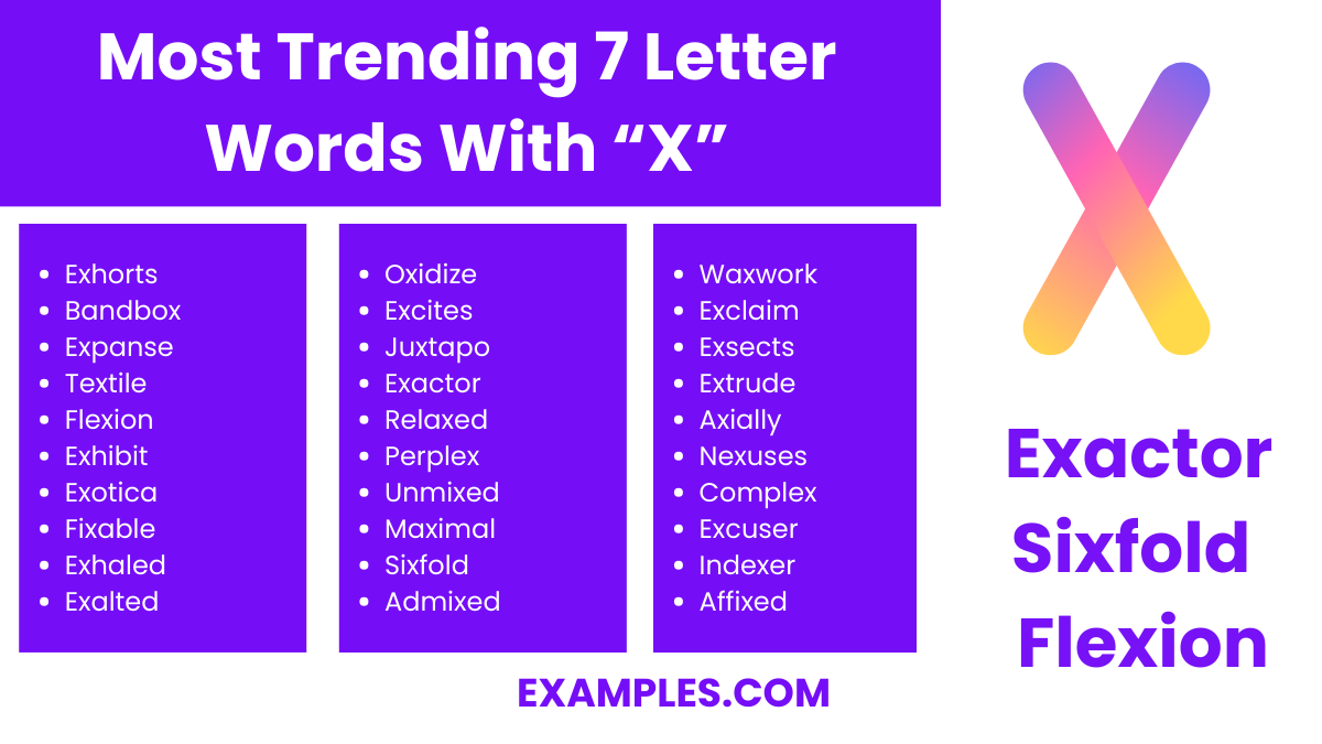 most trending 7 letter words with x