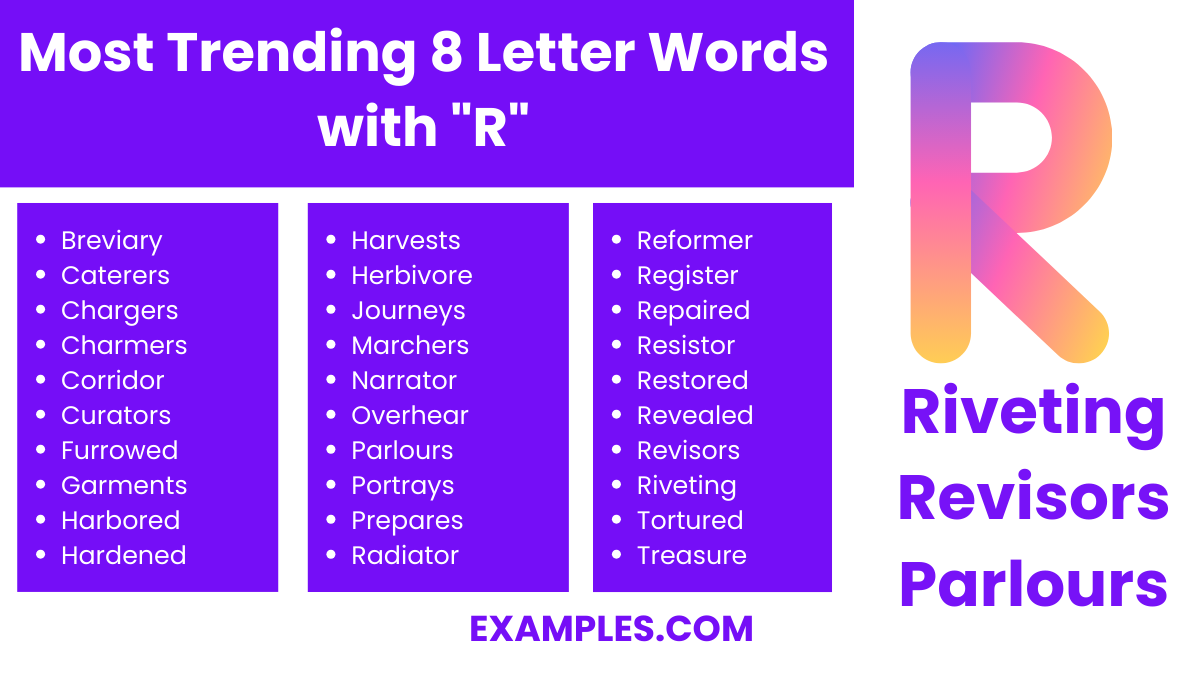 most trending 8 letter words with r