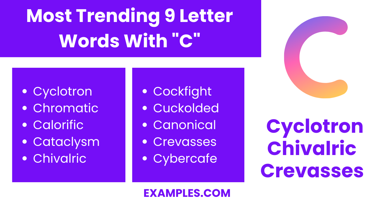 most trending 9 letter words with c