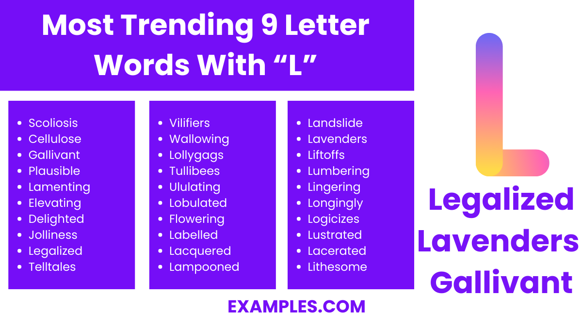 most trending 9 letters words with l