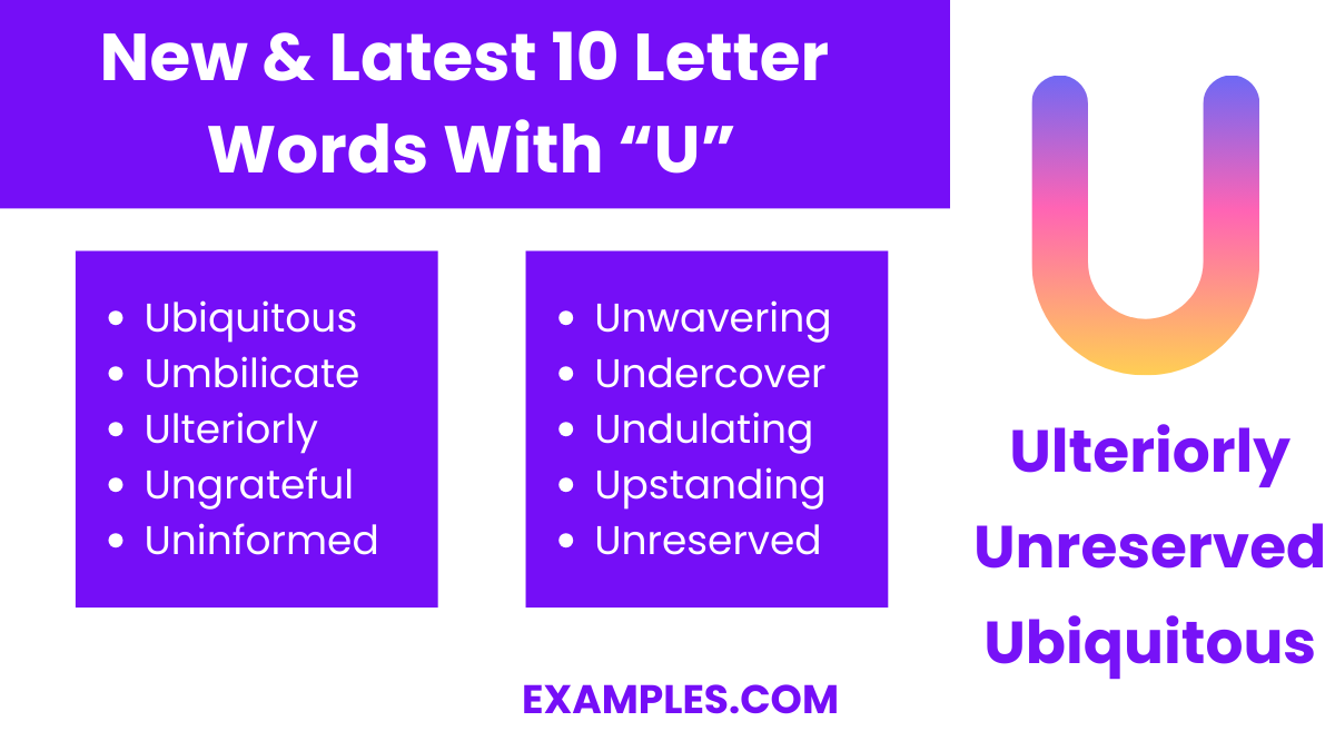 new latest 10 letters words with u