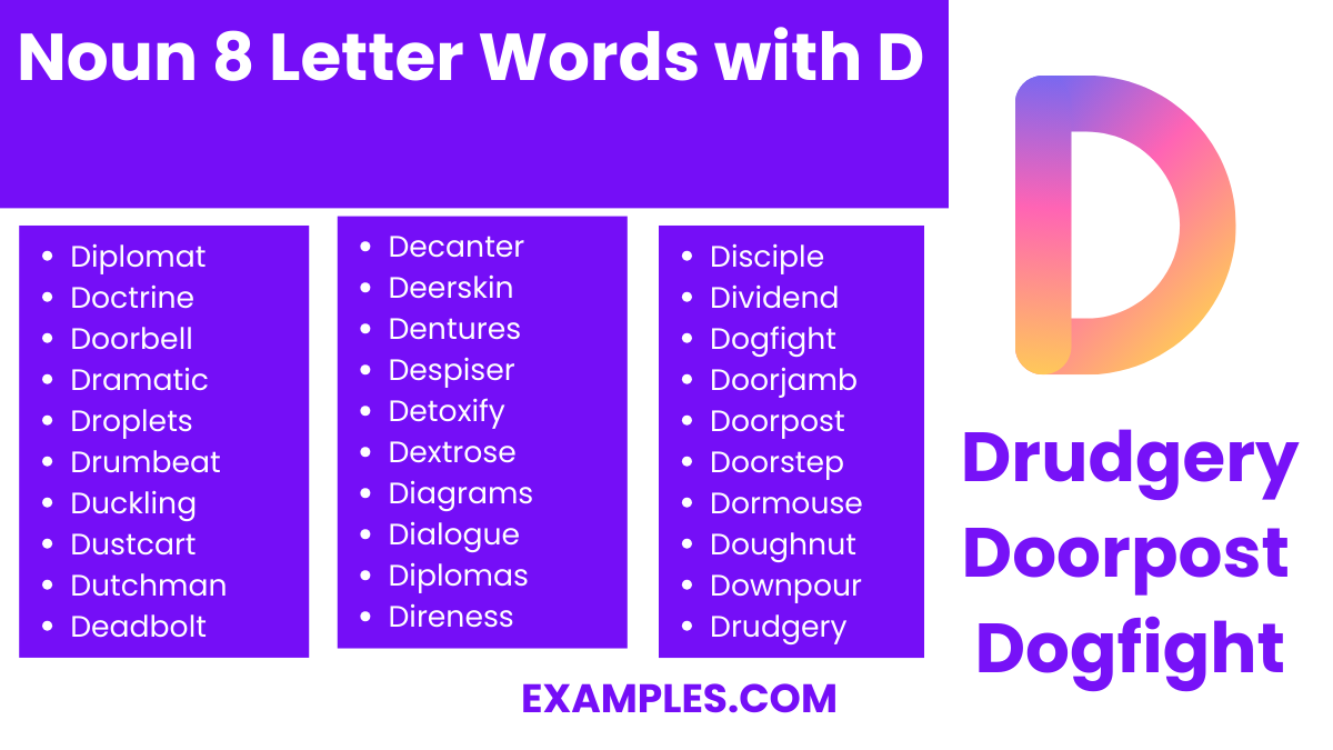 noun 8 letter word with d