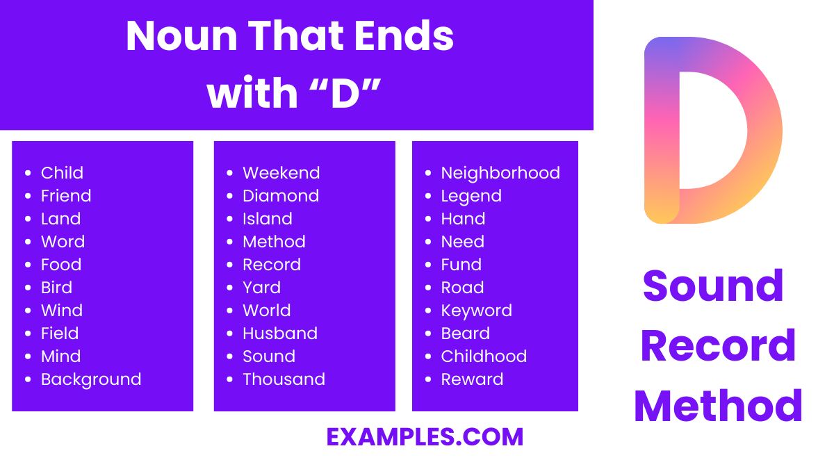 noun that ends with d