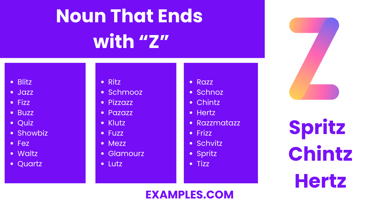 noun that ends with z