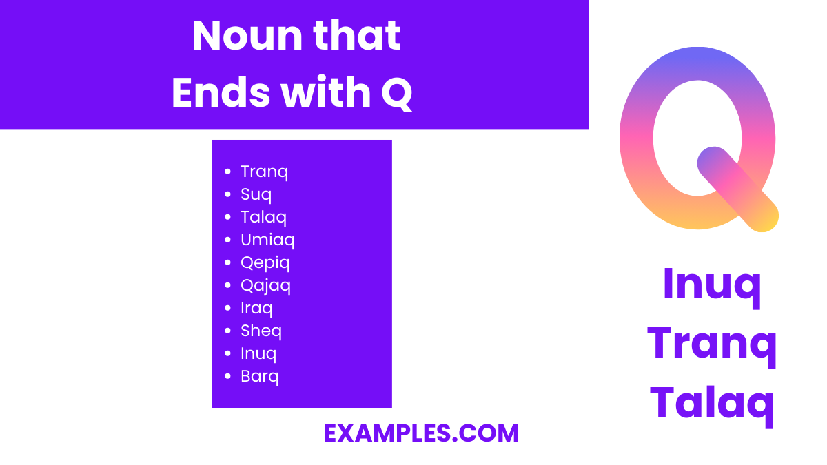 noun that ends with q