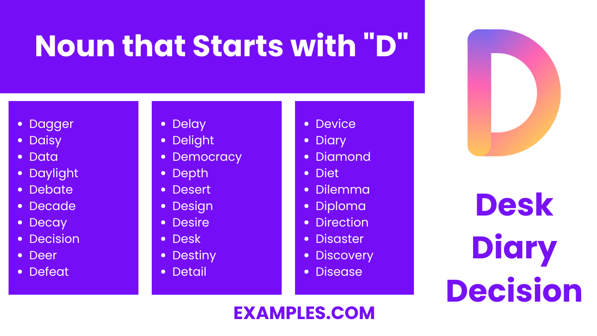 noun that starts with d 