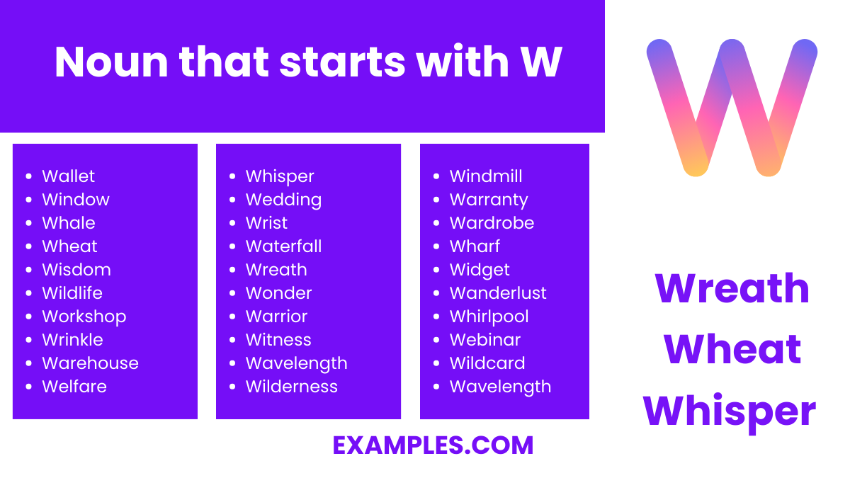 noun that starts with w