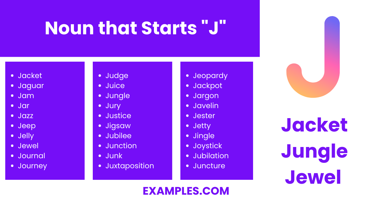 noun that starts with j
