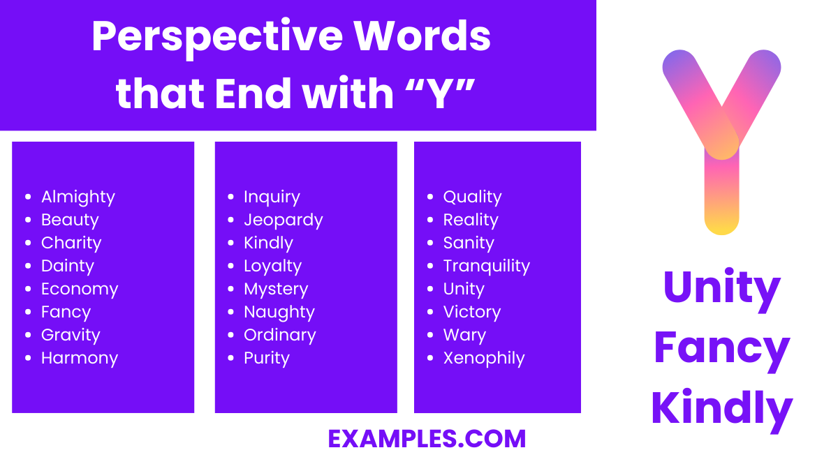 perspective word that end with y