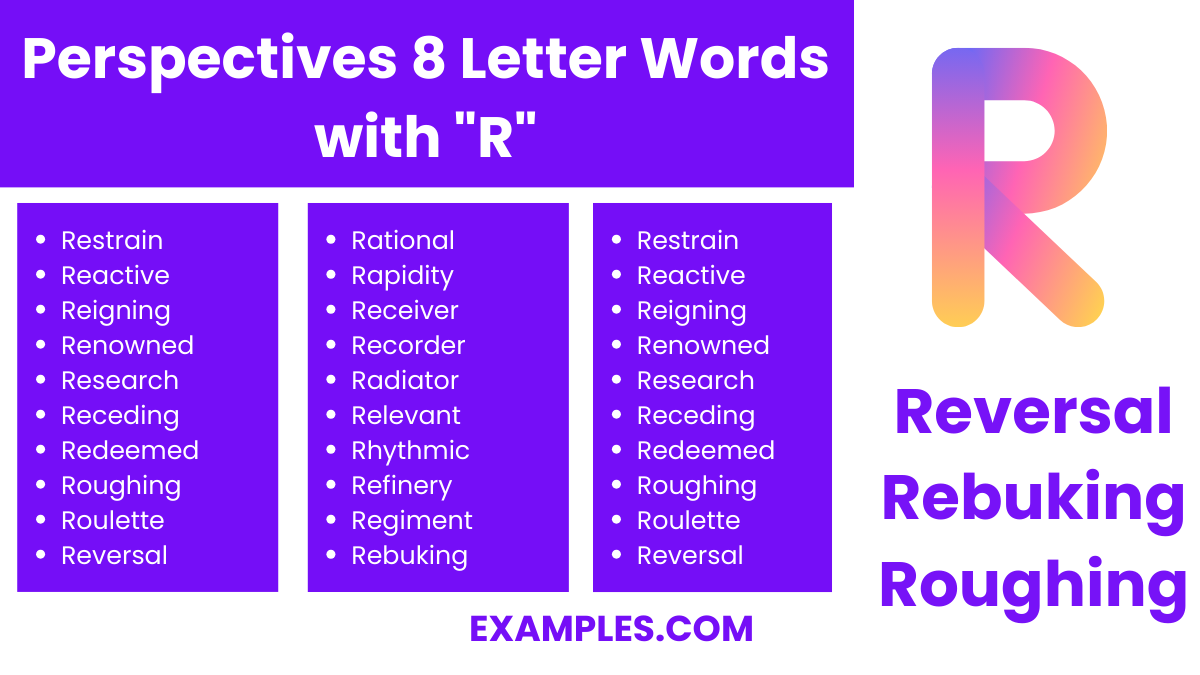 perspectives 8 letter words with r 1