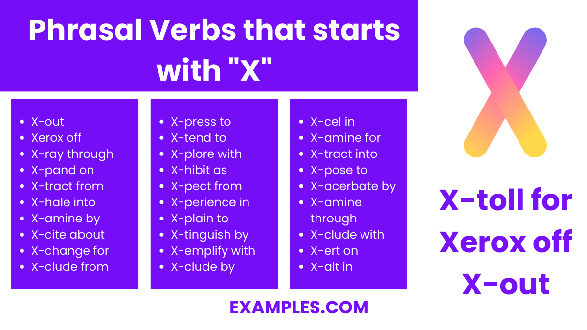 phrasal verbs that start with x