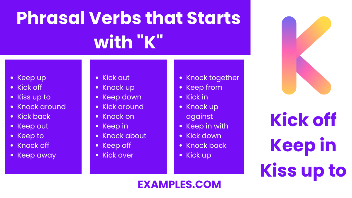 phrasal verbs that starts with k