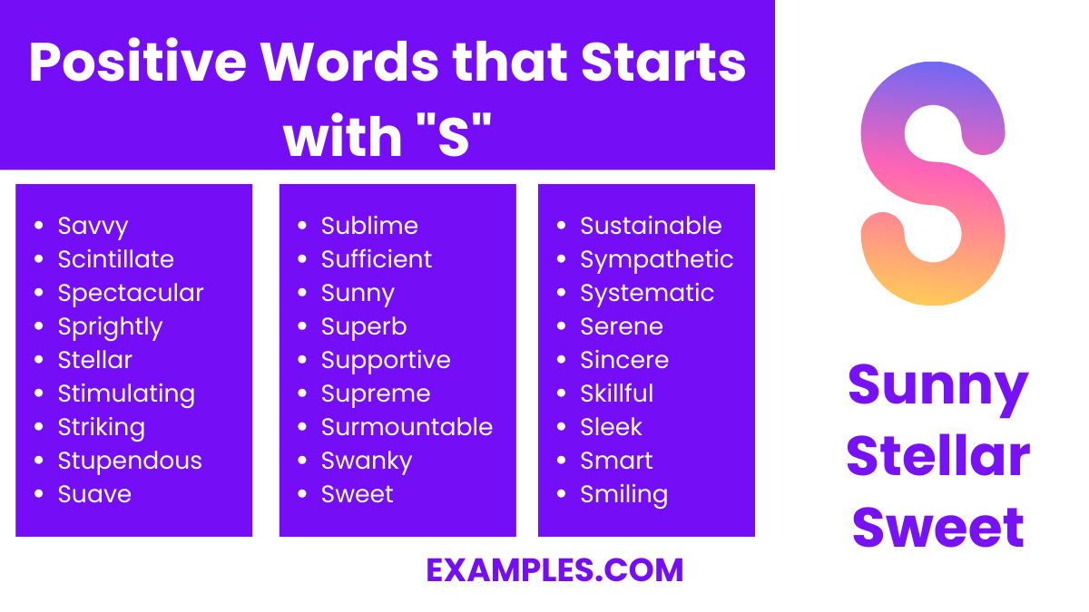 positive words that start with s