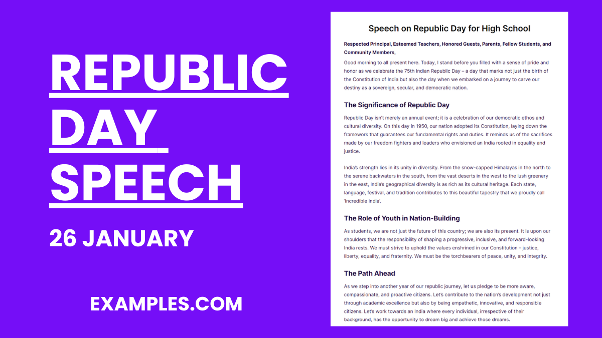 Republic Day Speech 26 January