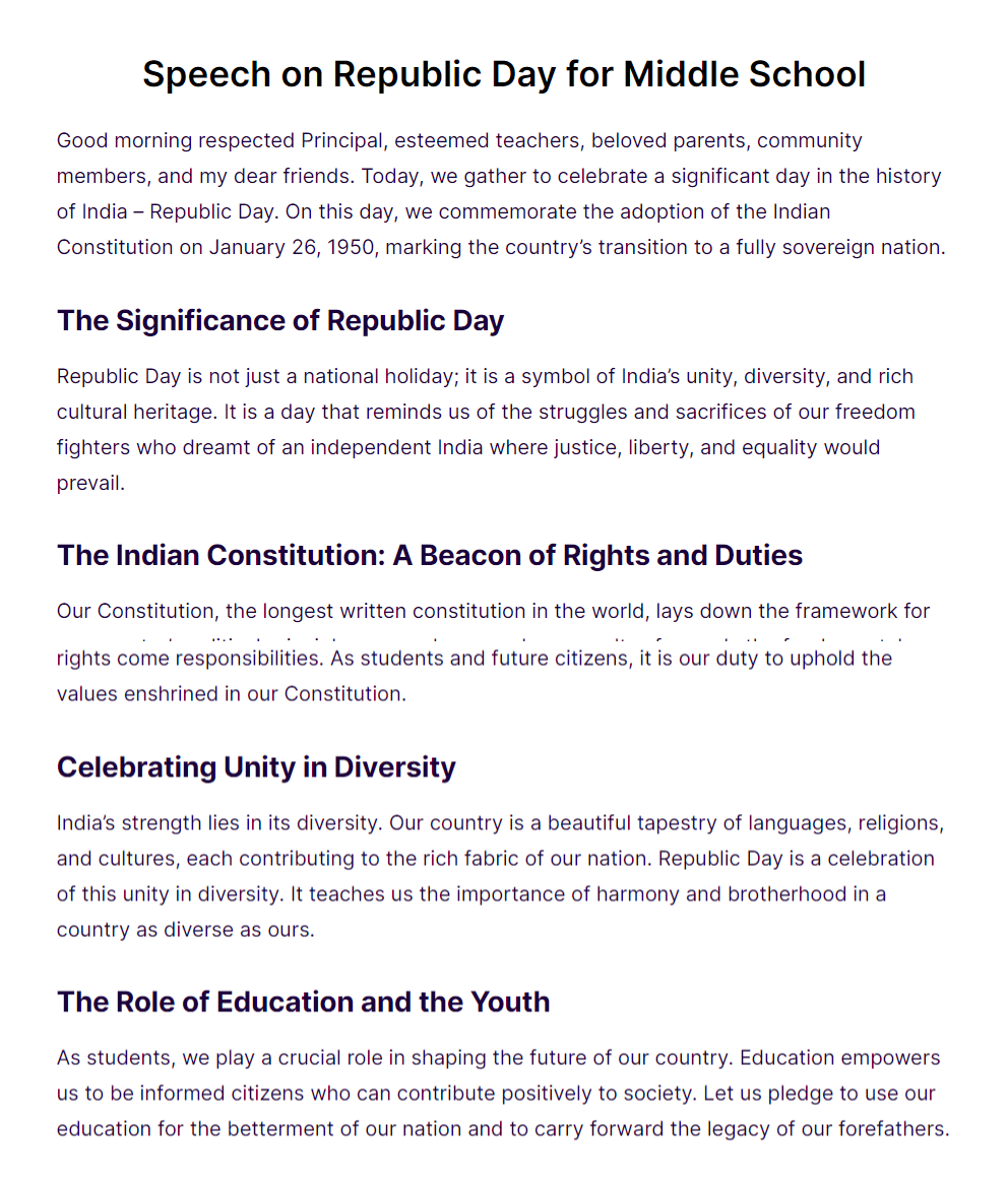 republic day speech for middle school example edit download 1 1