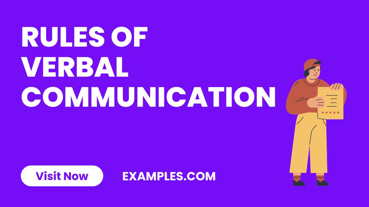 Rules of Verbal Communication