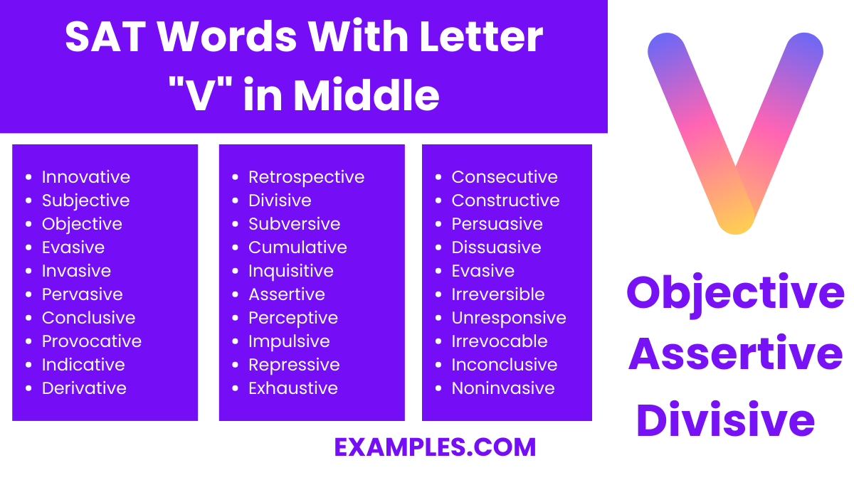sat words with letters v in middle