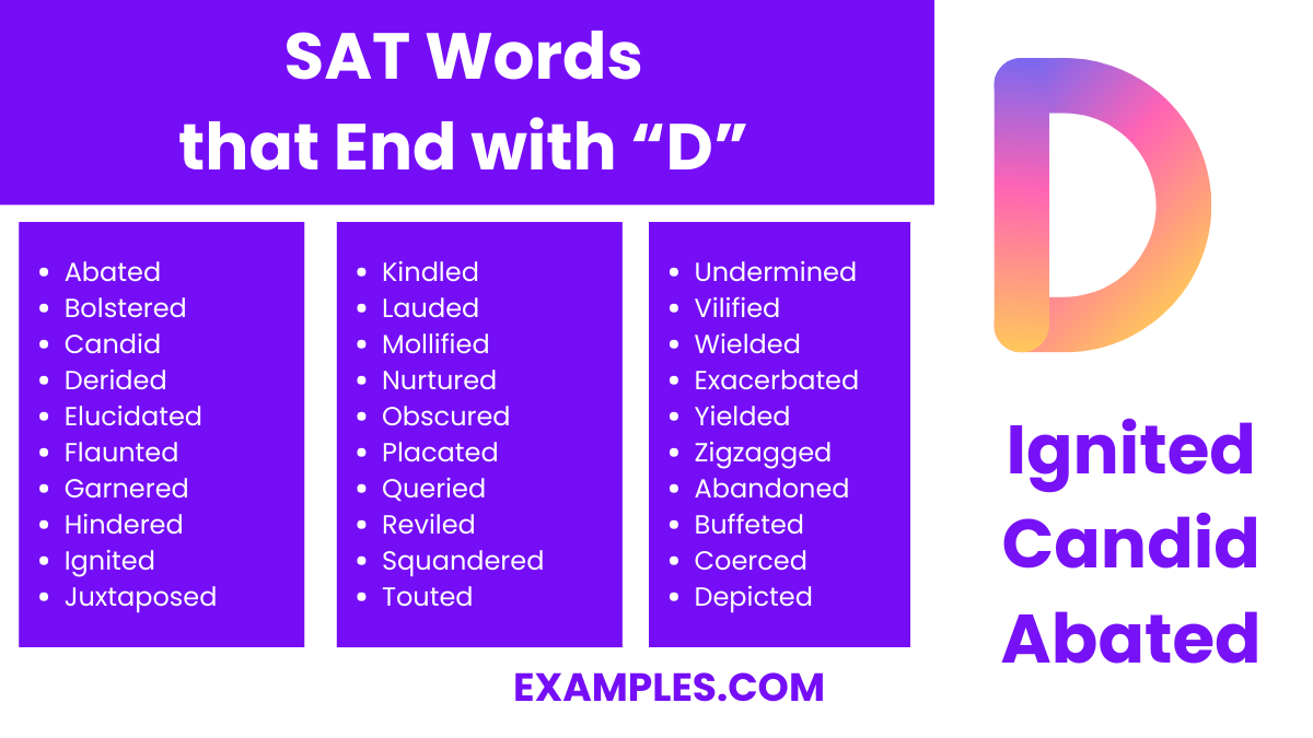 sat words that end with d