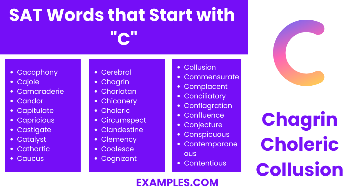 sat words that start with c