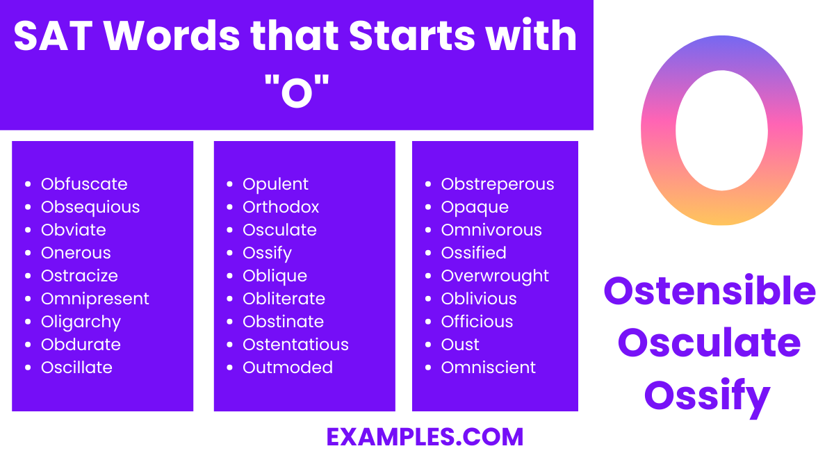 sat words that start with o