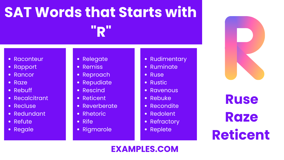 sat words that start with r