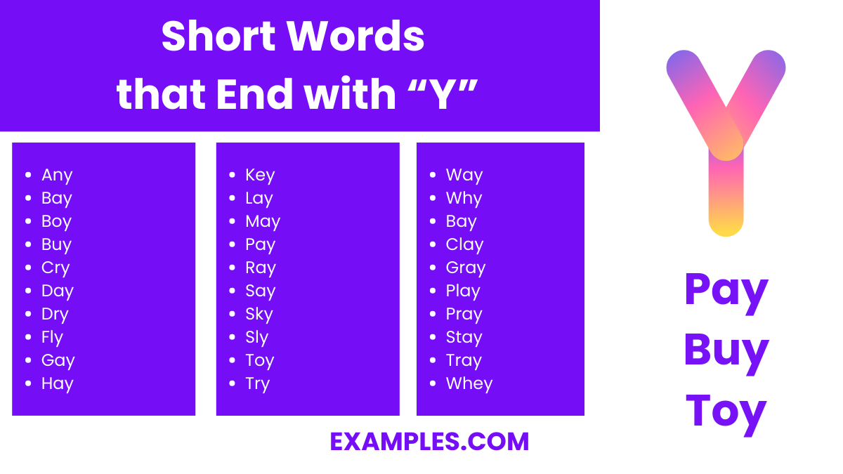 short word that end with y
