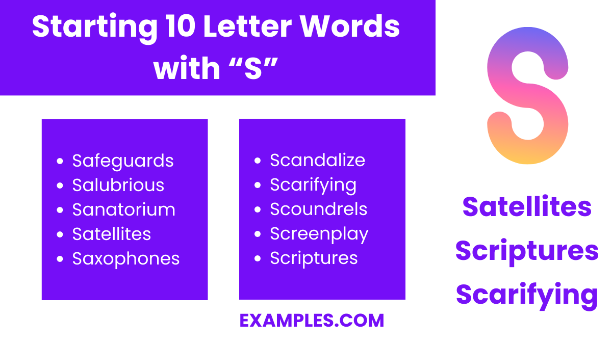 starting 10 letters word with s