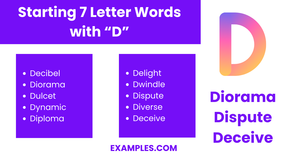 starting 7 letters words with d