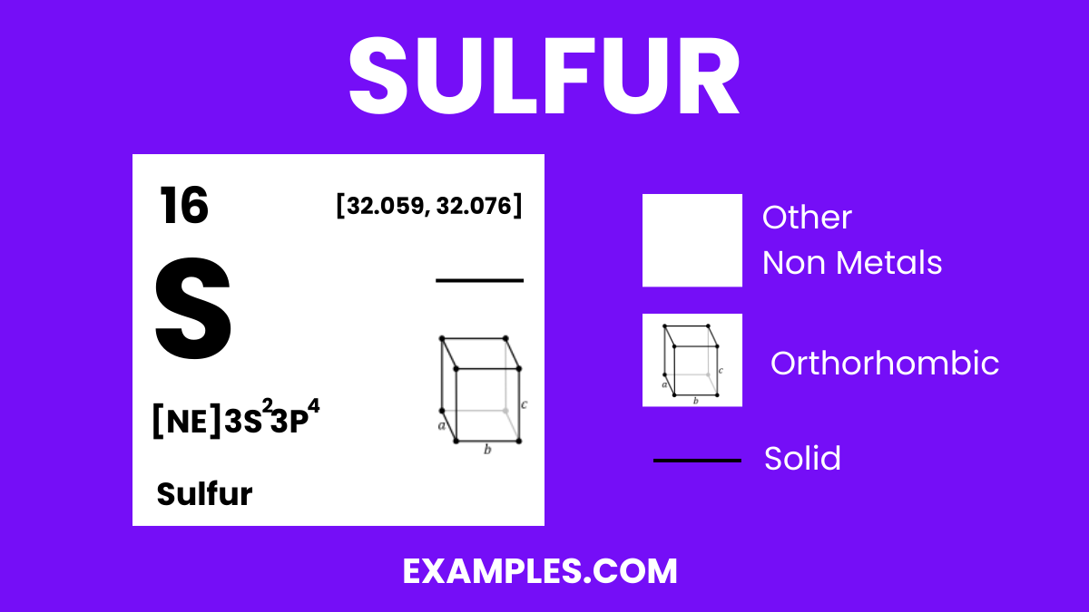 sulfur s