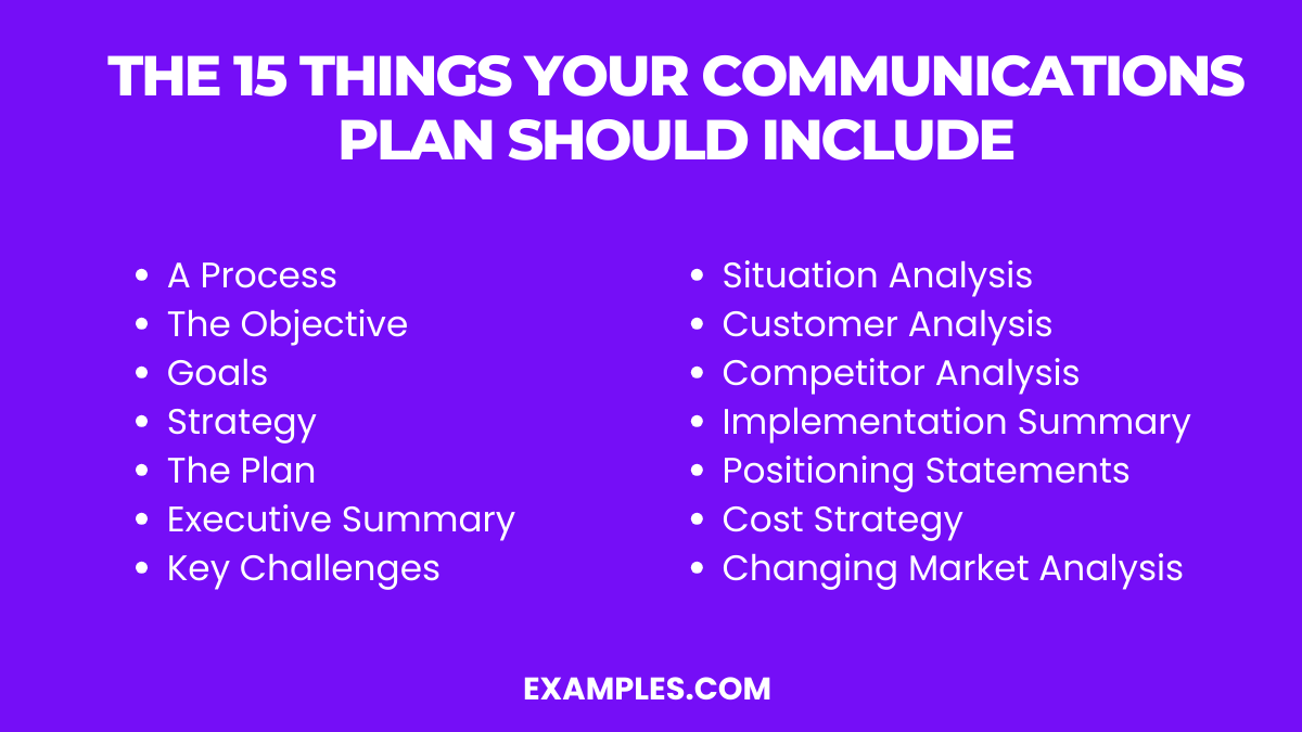 the 15 things your communications plan should include