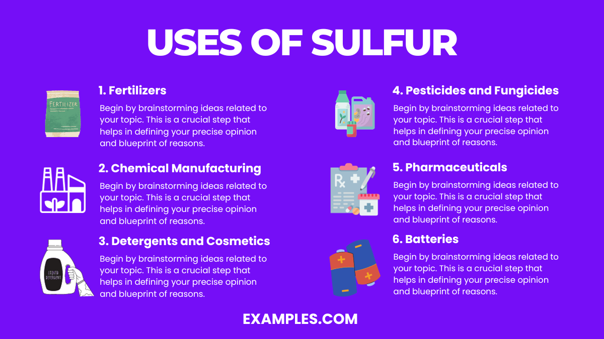 uses of sulfur