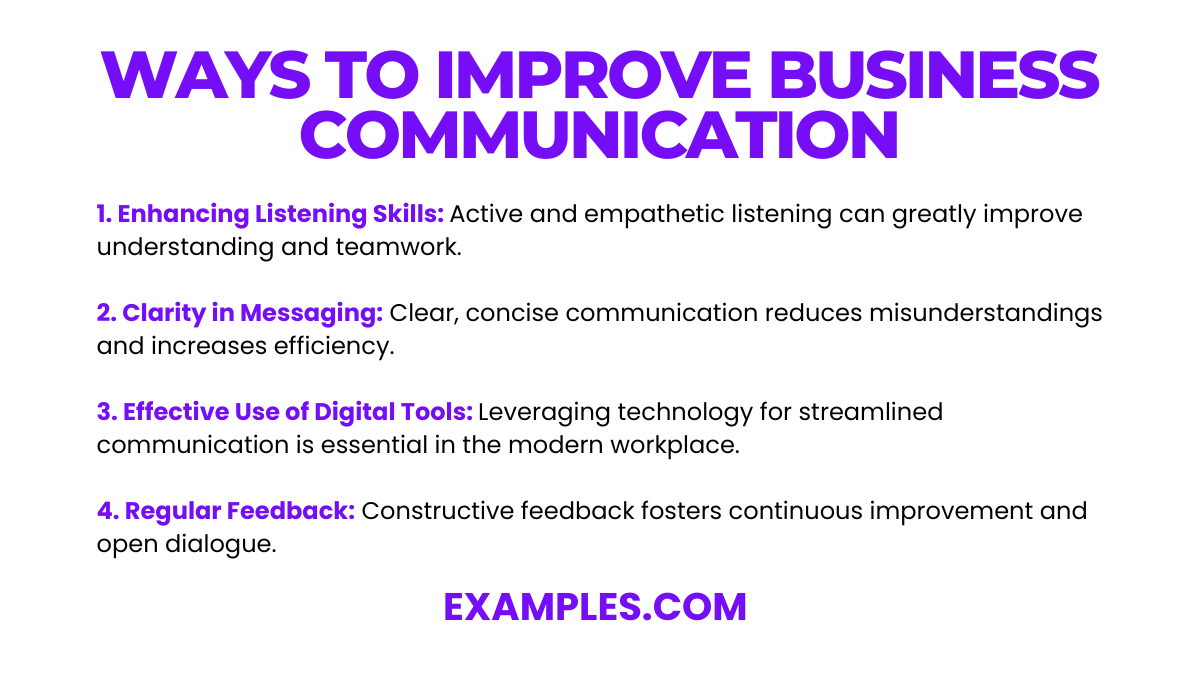 ways to improve business communication