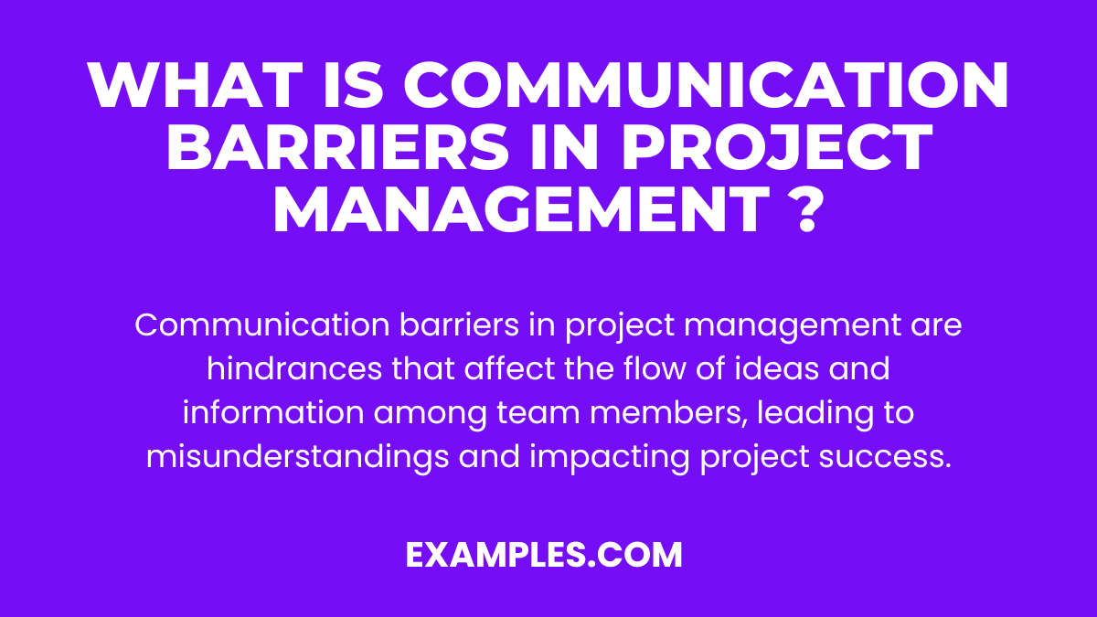 what is communication barriers in project management 