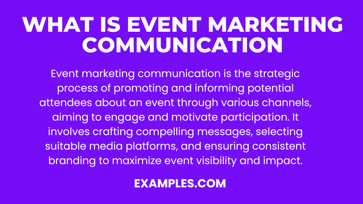 what is event marketing communication 1