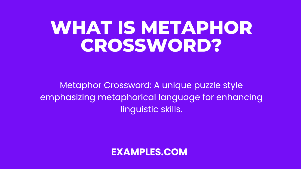 what is metaphor crossword