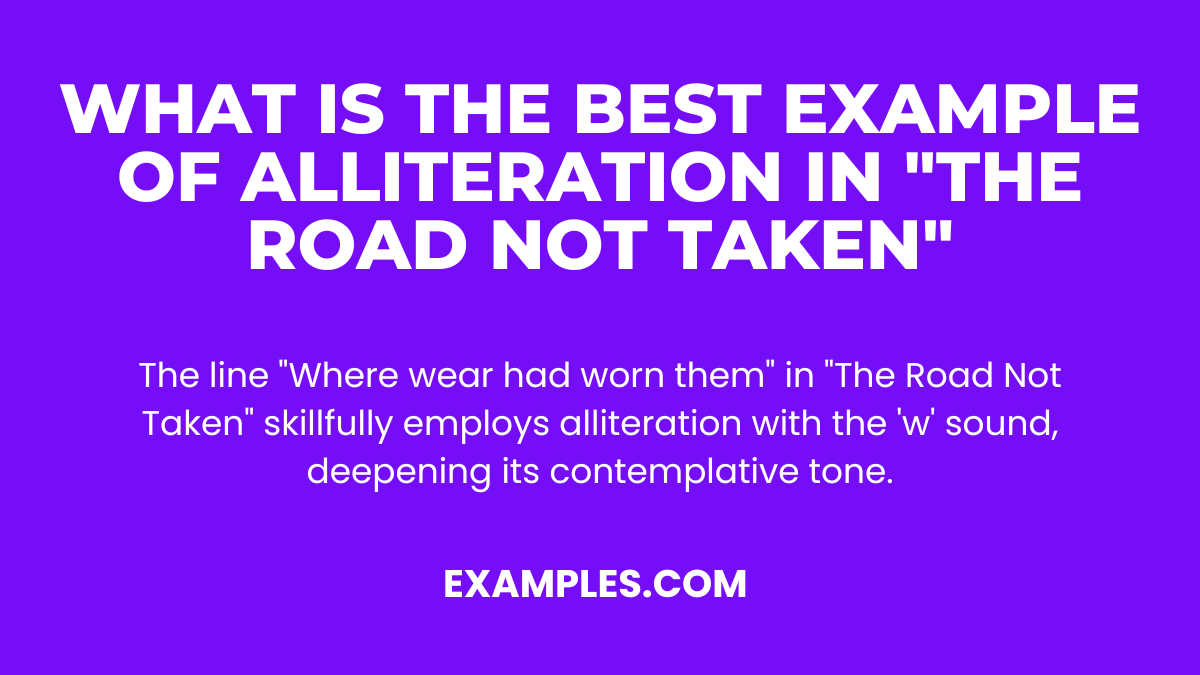 What Is The Best Example Of Alliteration In The Road Not Taken ?width=600