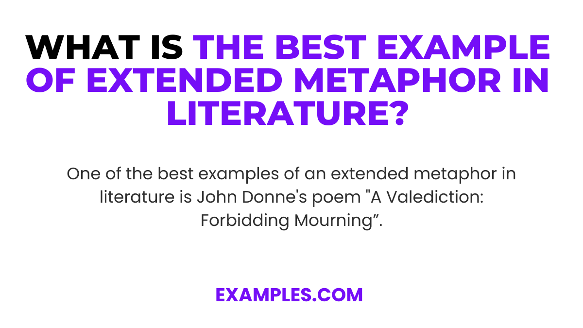 what is the best example of extended metaphor in literature