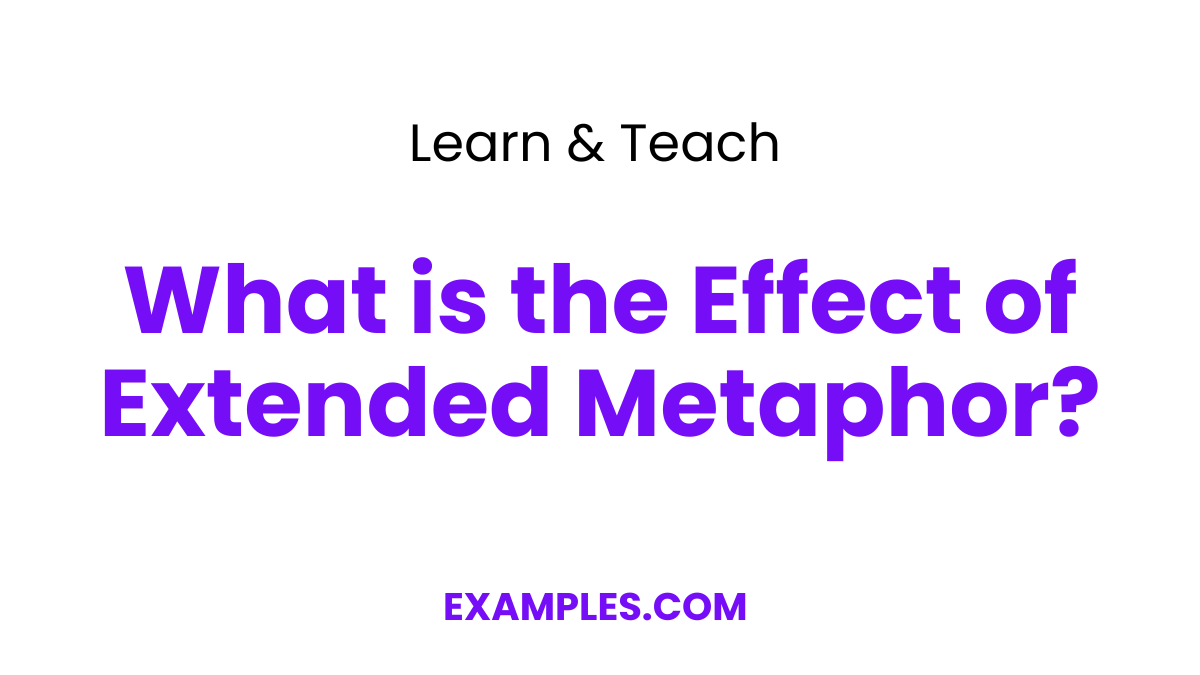 What is the Effect of Extended Metaphor Image