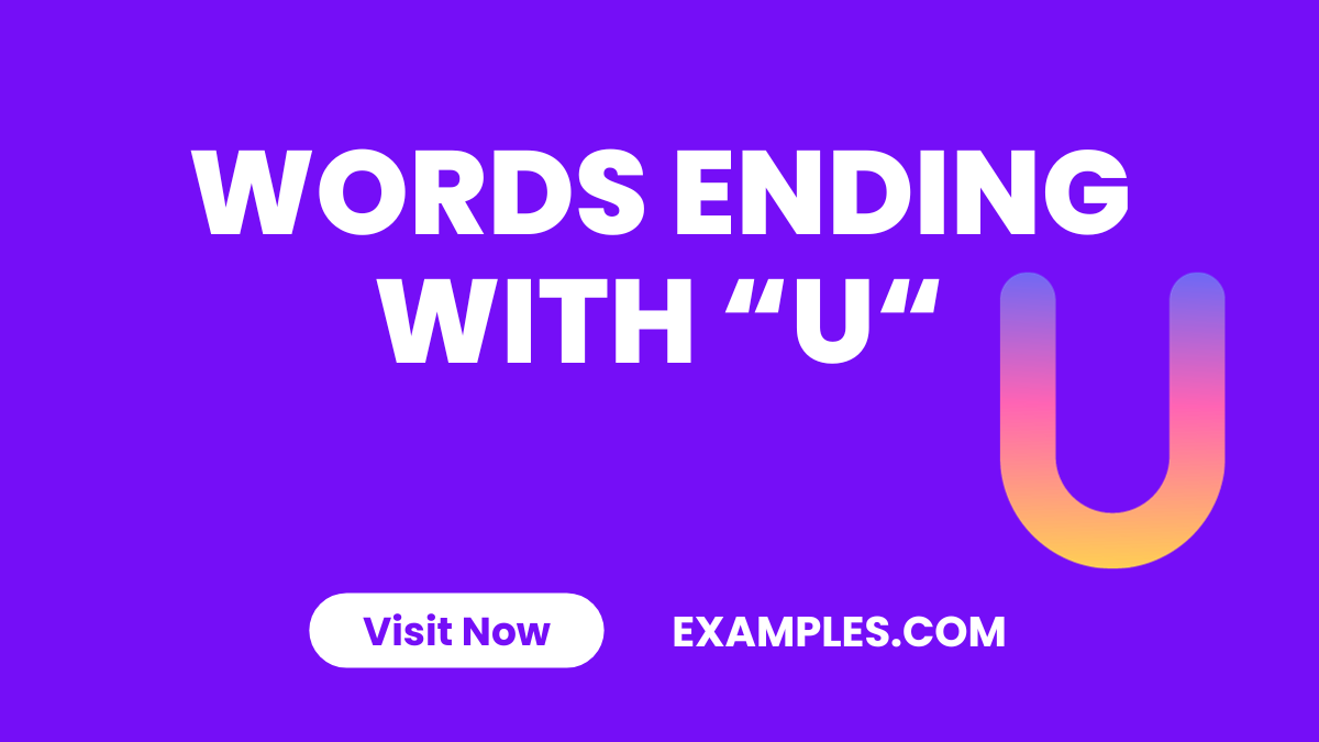Words Ending With the U
